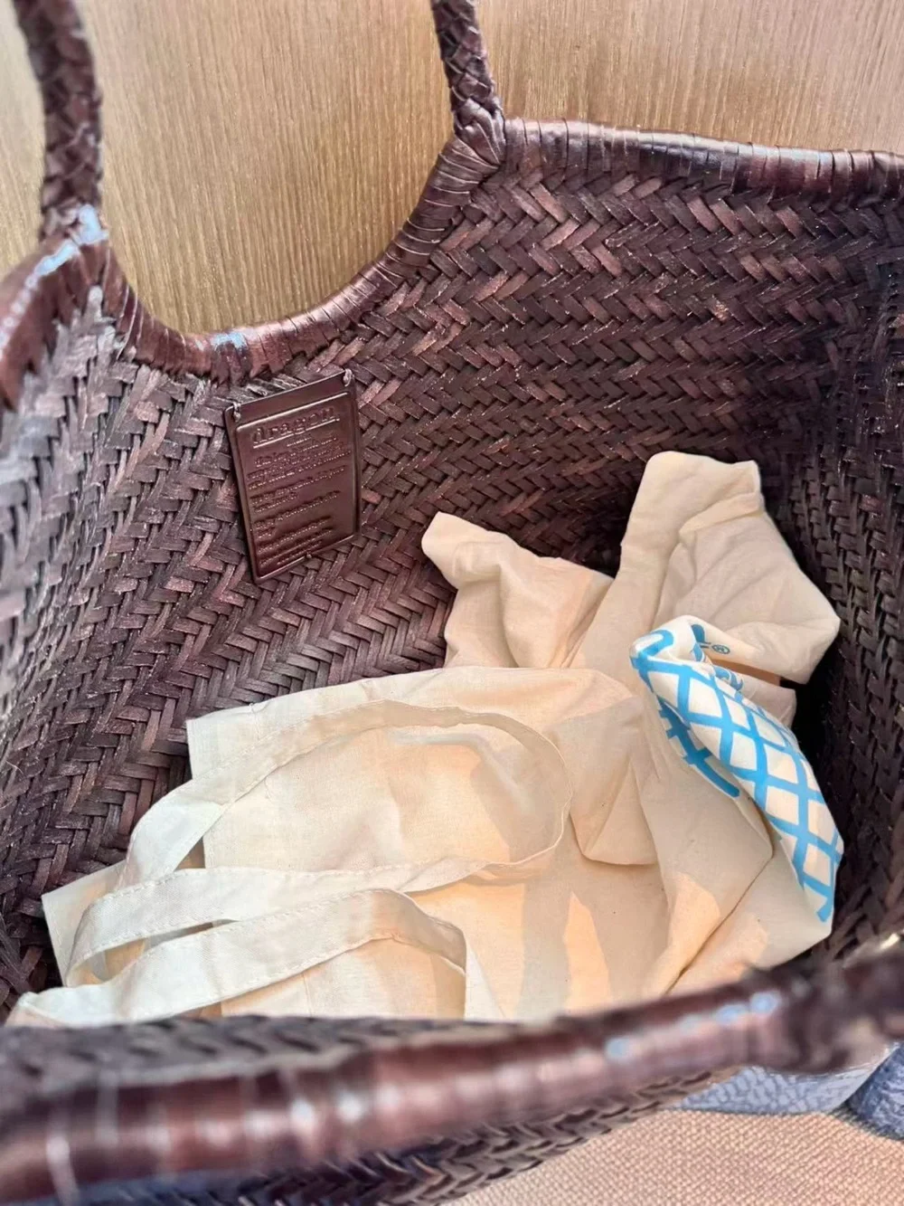DRAGON DIFFUSION big Nantucket shoulder bag in dark brown